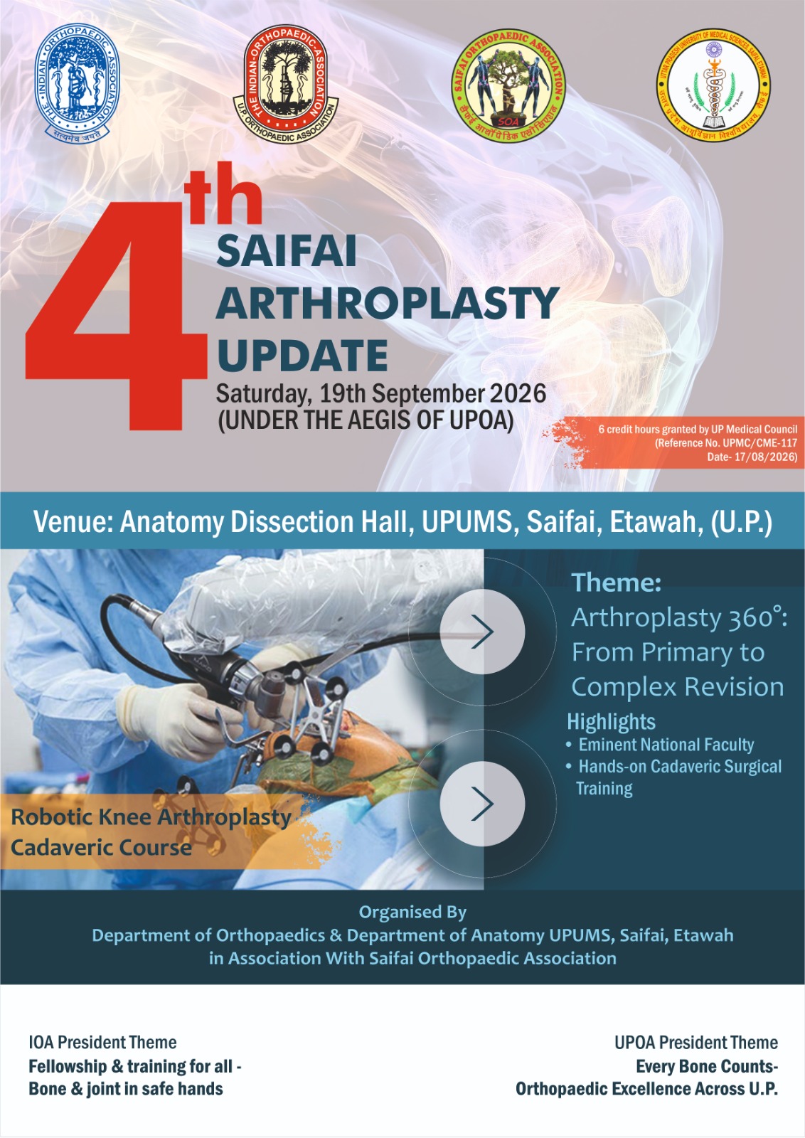 Saifai Arthroplasty Update — Event communication · 2026